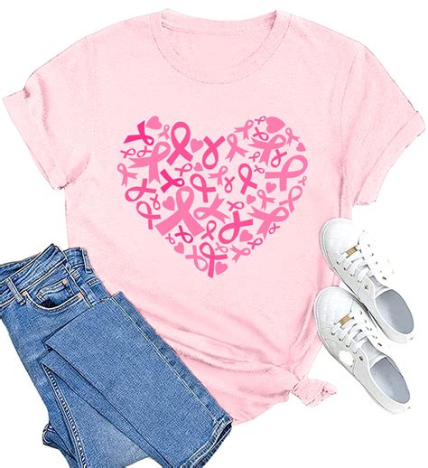 women's pink breast cancer shirts|More.